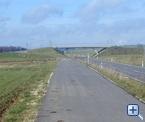 Country lane bridge for hikers and farmers