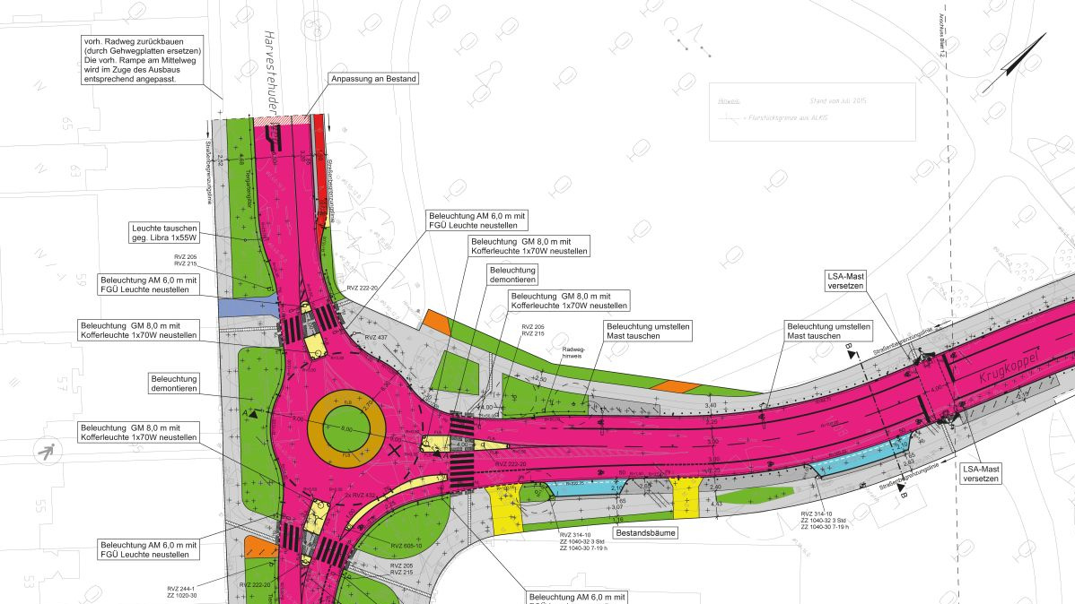 Base map of roundabout at  Harvestehuder Weg – Krugkoppel, designed using card_1