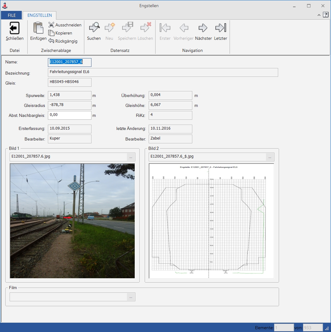 Bild 8: Engstellendaten nach Import in HPA-Lue.